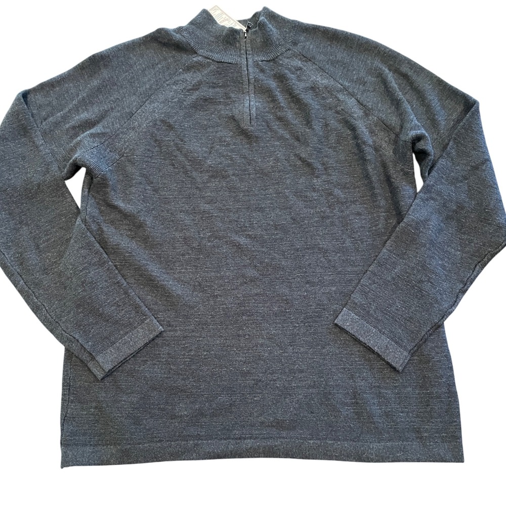 NWT Flag & Anthem Sweater Sz M Floydale Marled Raglan 1/4 Zip Gray Stitch Fix